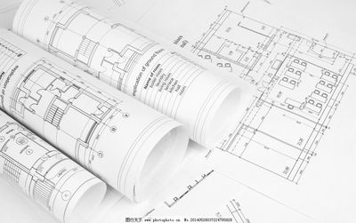 建筑工程設計手稿圖片