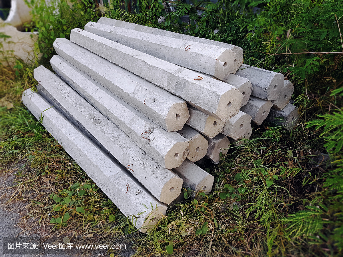 建筑工程中一組六角基樁