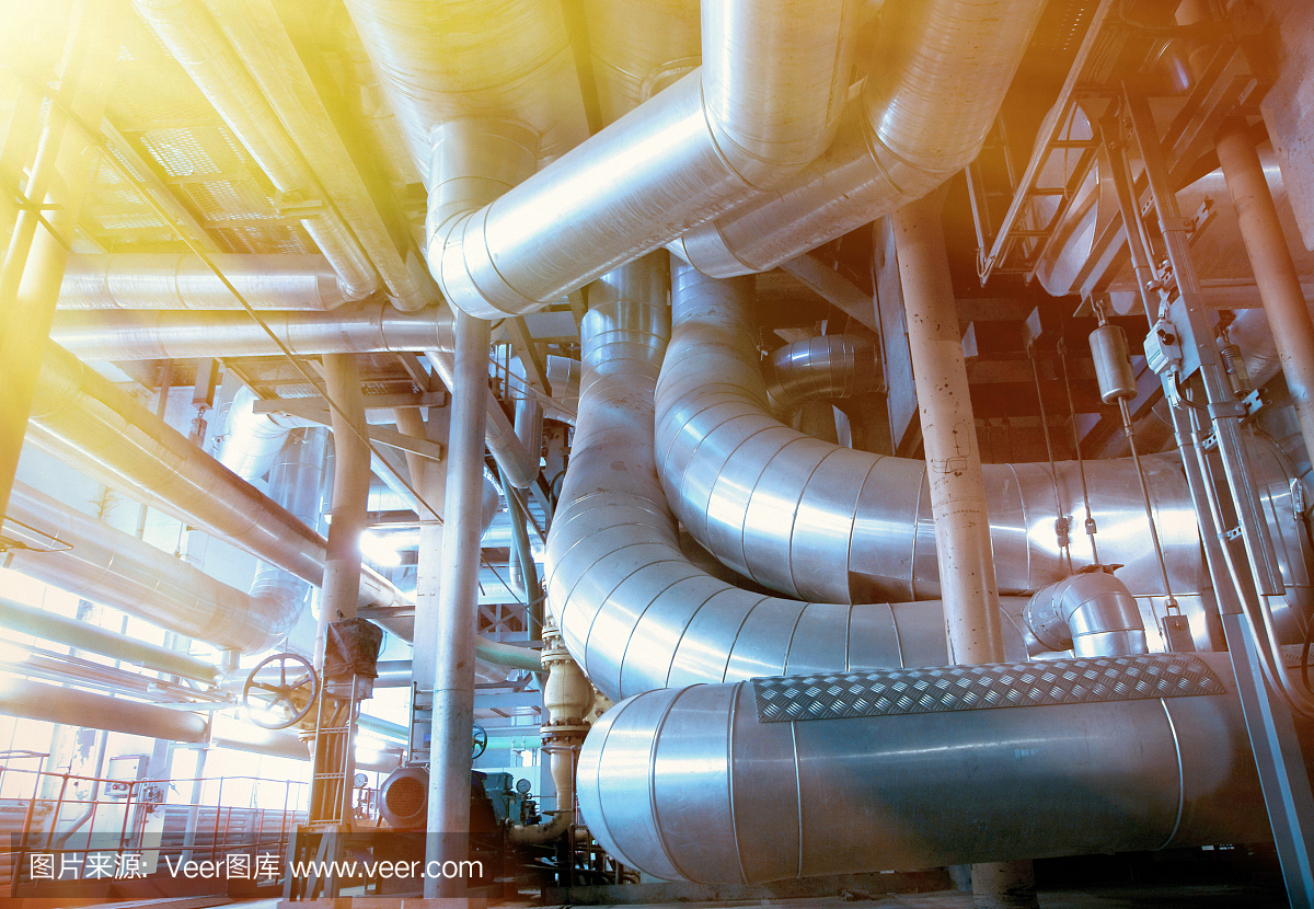 工業(yè)園區(qū),鋼鐵管道和電纜